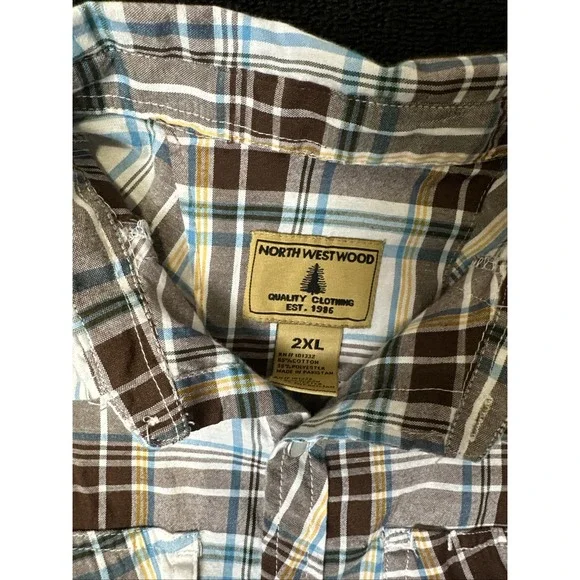 North Westwood Long Sleeve Western Shirt With Pearl Button Up Size 2x Long Slee - Picture 2 of 8